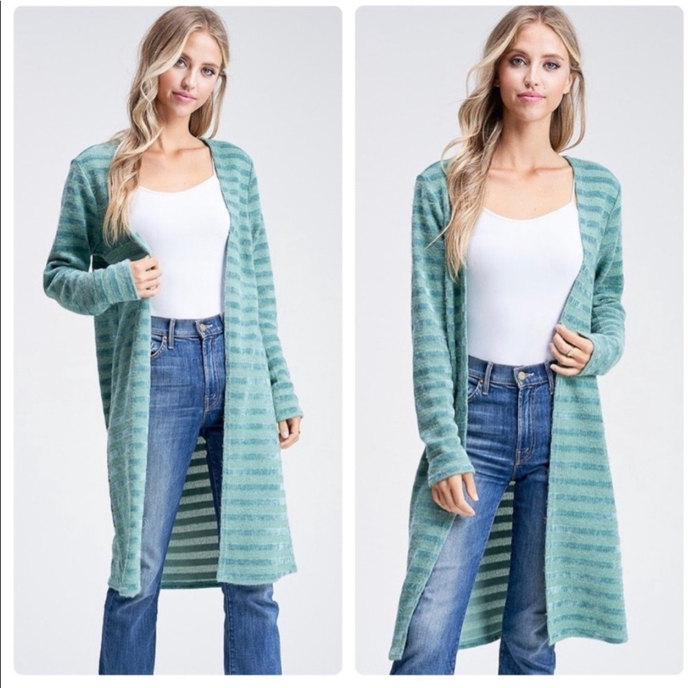 Teal duster sweater 💚
